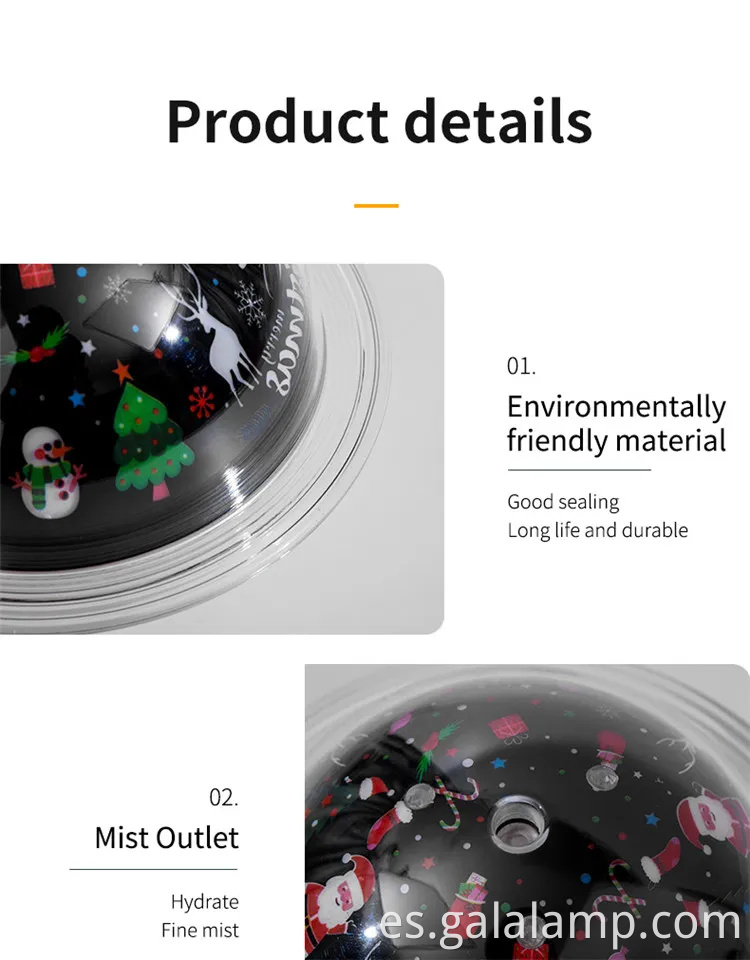 Planeta Humidificador de luz nocturna, USB, con soporte, humidificador